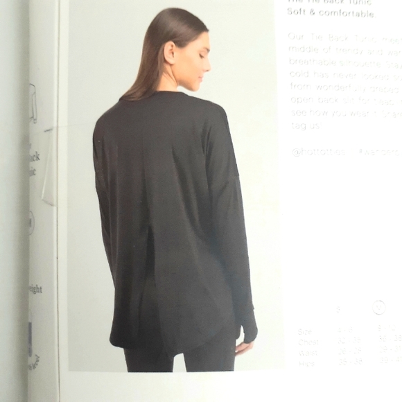 Wander By Hottotties Women's Tie Back Tunic in Gray Size M - Picture 4 of 7